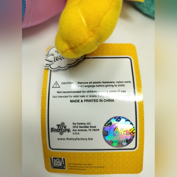 NWT The Simpsons Bart Krusty Fan Plush Toy 20” Tall Krusty Clown Fan Hat Doll - Picture 6 of 10